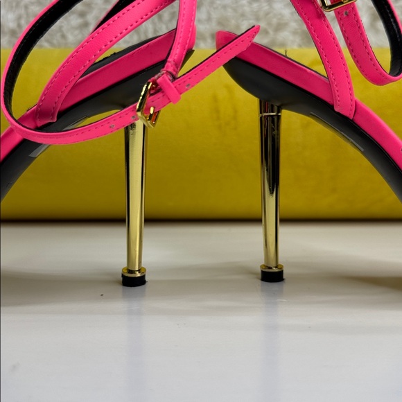 Nine West • Women's Reina Heeled Sandal • Neon Pink • Size 9.5 • - Picture 8 of 17